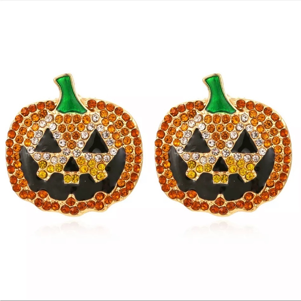 Pumpkin Halloween Drop Earrings